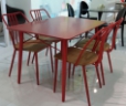 Table, MDF spray paint table top + iron frame + beech wood legs
, 120*80*75cm