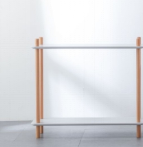 Shelf, MDF18mm, matte spray paint; beech wood column spray paint
, 80*30*79.5cm