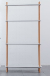 Shelf, MDF18mm, matte spray paint; beech wood column spray paint
, 80*30*119.5cm