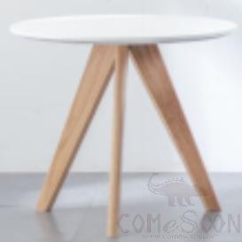 Table, MDF spray paint + oak legs
, DIA50*45cm