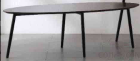 Table, MDF with oak skin + iron legs + deep walnut paint
, 120*50*38.5cm