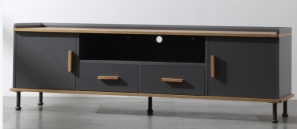 Cabinet, E1 MDF 18mm; oak leather, spray paint, solid wood handle, spray iron feet
, 40*160*51cm