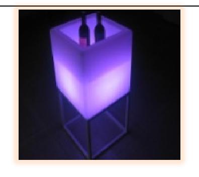 Led Ice Bucket,Pe Plastic,40*40*76cm