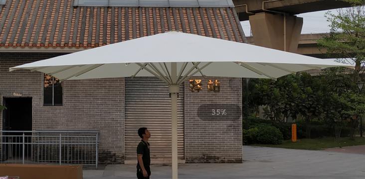 Outdoor Umbrella,4*5M,Aluminum Alloy Baking White Paint,284Gpu Coating