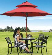 Outdoor Umbrella,D2.7M,Domestic Hardwood,230G Polyester Cloth