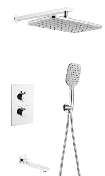Constant Temperature Concealed Shower-Brass