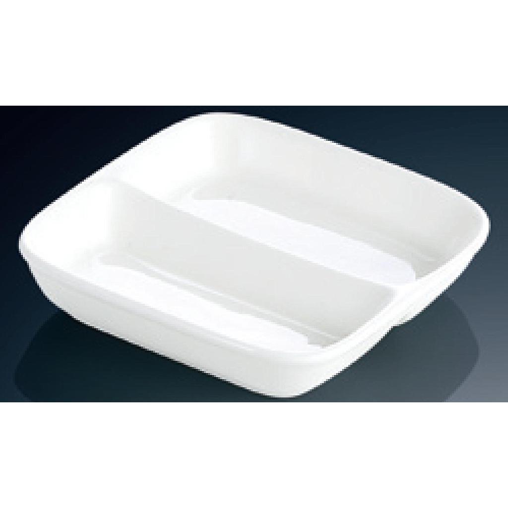 YY Series- Sauce Dish 3.5&quot; Square Two Compartment