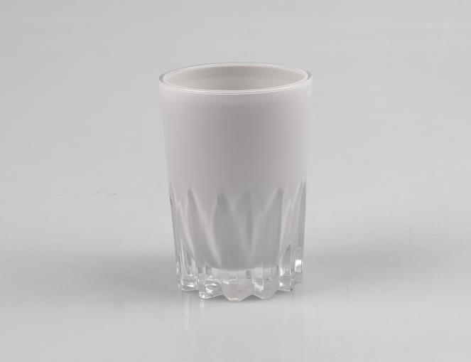 Drum soap dispenser bottle，PS，white，7.5*10.5 cm