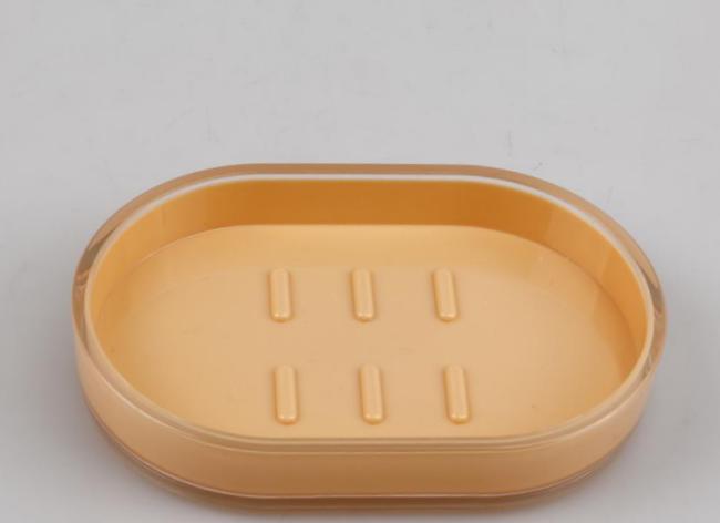 Small square soap dispenser bottle，PS，orange，13.9*9*2.5 cm