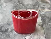 Round set of four pieces，PS，red，10.5*10.5 cm