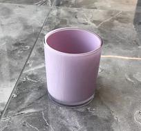 Round soap dispenser bottle，PS，purple，8*10cm