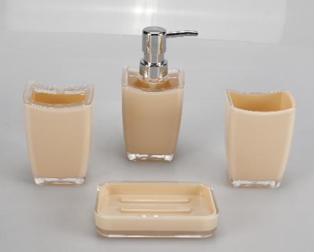 Concave toilet brush，PS，orange，The soap dispenser bottles of 7.5 * 6.5 * 16 cm;
Toothbrush holder 7.5 * 6.5 * 10.7 cm;
Mouthwash cup 7.5 * 6.5 * 10.5 cm;
Soap dish 11.7 * 8 * 2.5 cm