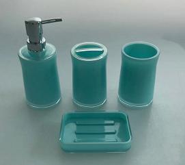 Conical toilet brush，PS，sky blue，Soap dispenser bottle of 7.5 * 17.5 cm;
Toothbrush holder 7.5 * 11.8 cm;
Mouthwash cup 7.5 * 11.5 cm;
Soap dish 11.8 * 8 * 2.5 cm
