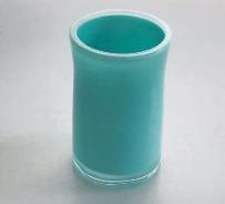Conical soap dispenser bottle，PS，sky blue，7.5*11.5 cm
