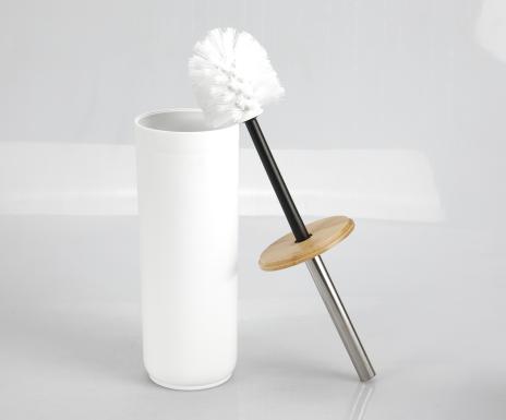 Bamboo six-piece set，PS + bamboo，white，9.2*43 cm
