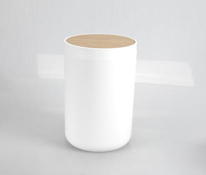 Bamboo five-piece set，PS + bamboo，white，19*28.6 cm