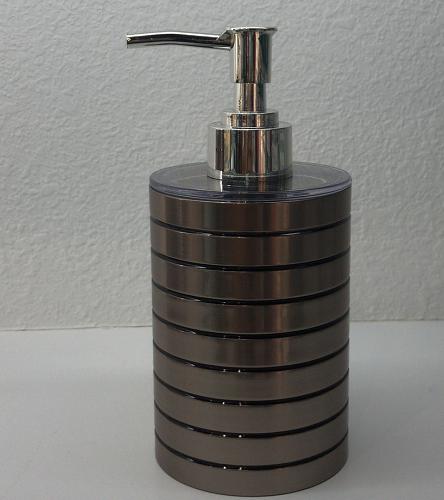 Trash can，AS + hot stamping，silver，7.3*16 cm