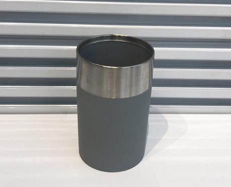 Soap dispenser bottle，ABS+ rubber paint+322 stainless steel，grey，6.5*11 cm