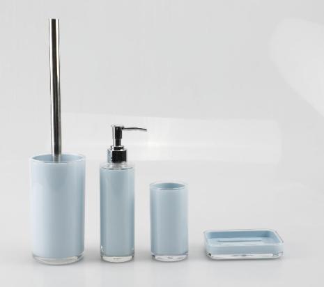 The stars are a set of four，PS，sky blue，Soap dispenser bottle 5.5 * 21 cm;
Mouthwash cup 6 * 11.5 cm;
Soap dish of 11.8 * 8 * 2.5 cm;
Toilet brush 8 * 37 cm