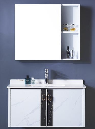 Bathroom cabinet - Space aluminum W/ mirror and basin, 810 * 480 * 520mm
