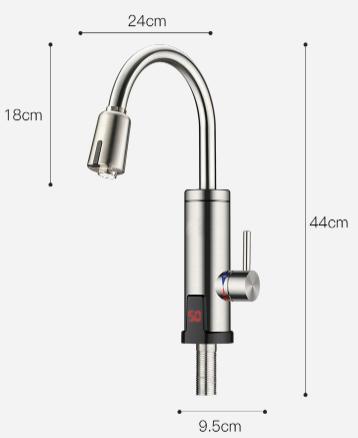 Quick heating induction faucet - Stainless steel + plastic