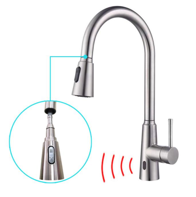 Inductive drawable kitchen faucet - SUS304