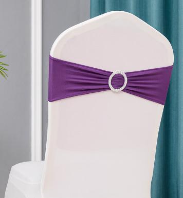 Chair Cover Band-Spandex- Aubergine