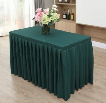 Table Skirting(120*45+75cm)-Dark green