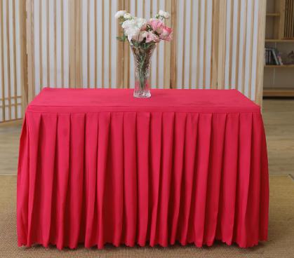 Table Skirting(120*45+75cm)-Rose red