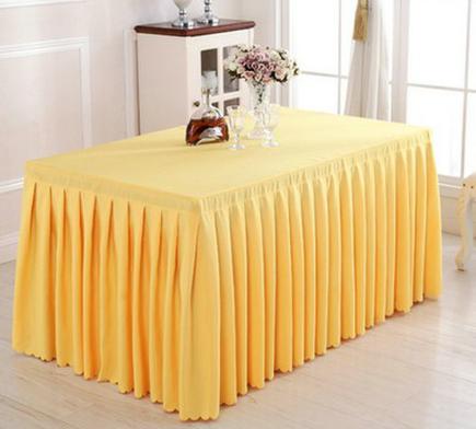 Table Skirting(180*45+75cm)-Golden yellow