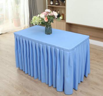 Table Skirting(180*45+75cm)-Sky blue