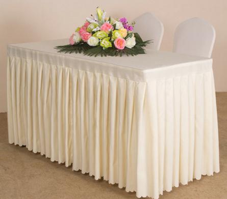 Table Skirting(180*45+75cm)-Creamy white