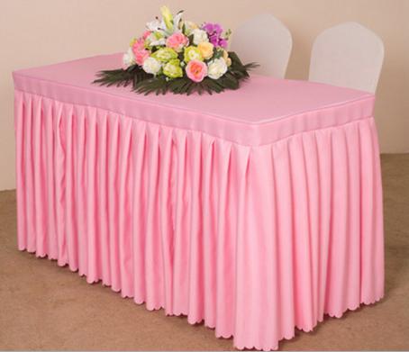 Table Skirting(180*45+75cm)-Pink