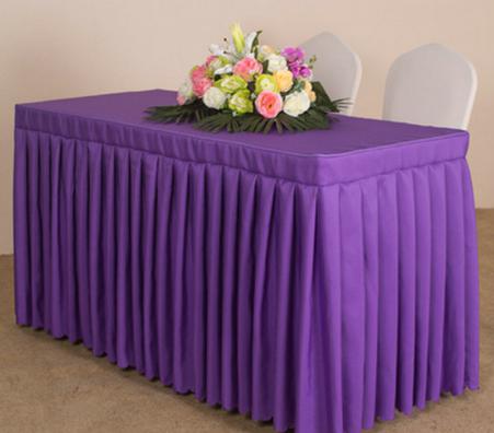 Table Skirting(180*45+75cm)-Purple