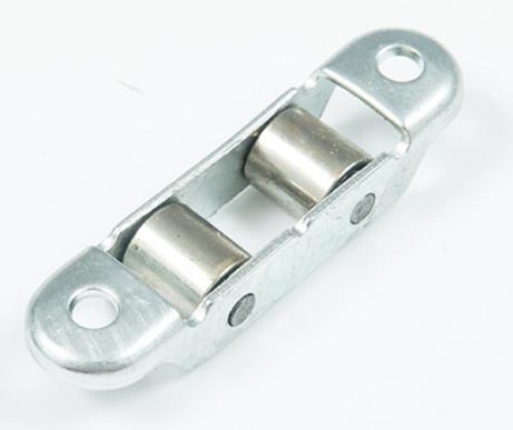 Plastic steel fixed double flat wheel