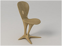 Custom water transfer glass steel art bar chair