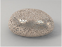 Custom stainless steel hollow cobblestone seat