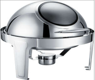 721 Series-Round Chafng Dish W/ glass lid 