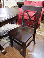 Oblique fork solid wood chair