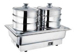 7055 Series-Rectangle Chafng Dish With steamer (W/ digital temperature control)