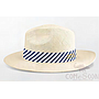 Straw Hat With Logo，Ribbon,Adult Male,Off-White-White,S Code