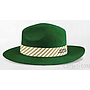 Straw Hat With Logo，Ribbon,Adult Male,Green,M Code