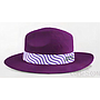 Straw Hat With Logo，Ribbon,Adult Women,Purple,L Code