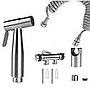 One Into Two Way Angle Valve Water Tap Sprayer Kit - SUS304