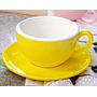 Coffee Cup With Saucer 300CC Set Yellow