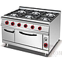 Gas 6-Burner Range With Gas Oven, Dimension:1200*900*920mm, Supply:7.8 X 6+5.8KW