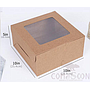 Cake Box Kraft with customized，25.4*25.4*12.7cm
