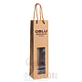 Kraft Wine Carry Bag W/LOGO 375ml，7.5*7.5*25cm