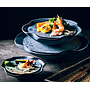 Health Series-Dry Ice Plate 11.5" Blue Salmon Seafood Plate