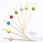 Bamboo Fruit Cocktail Skewers 12CM Star